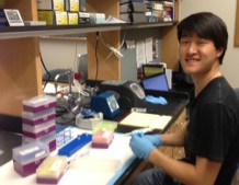 Steven working at the bench
