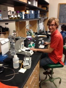 Marco rebuilding the Leica microscope