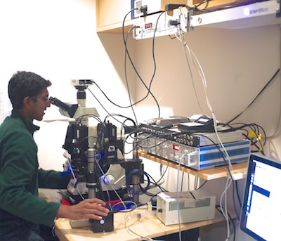 Varun working at the rig